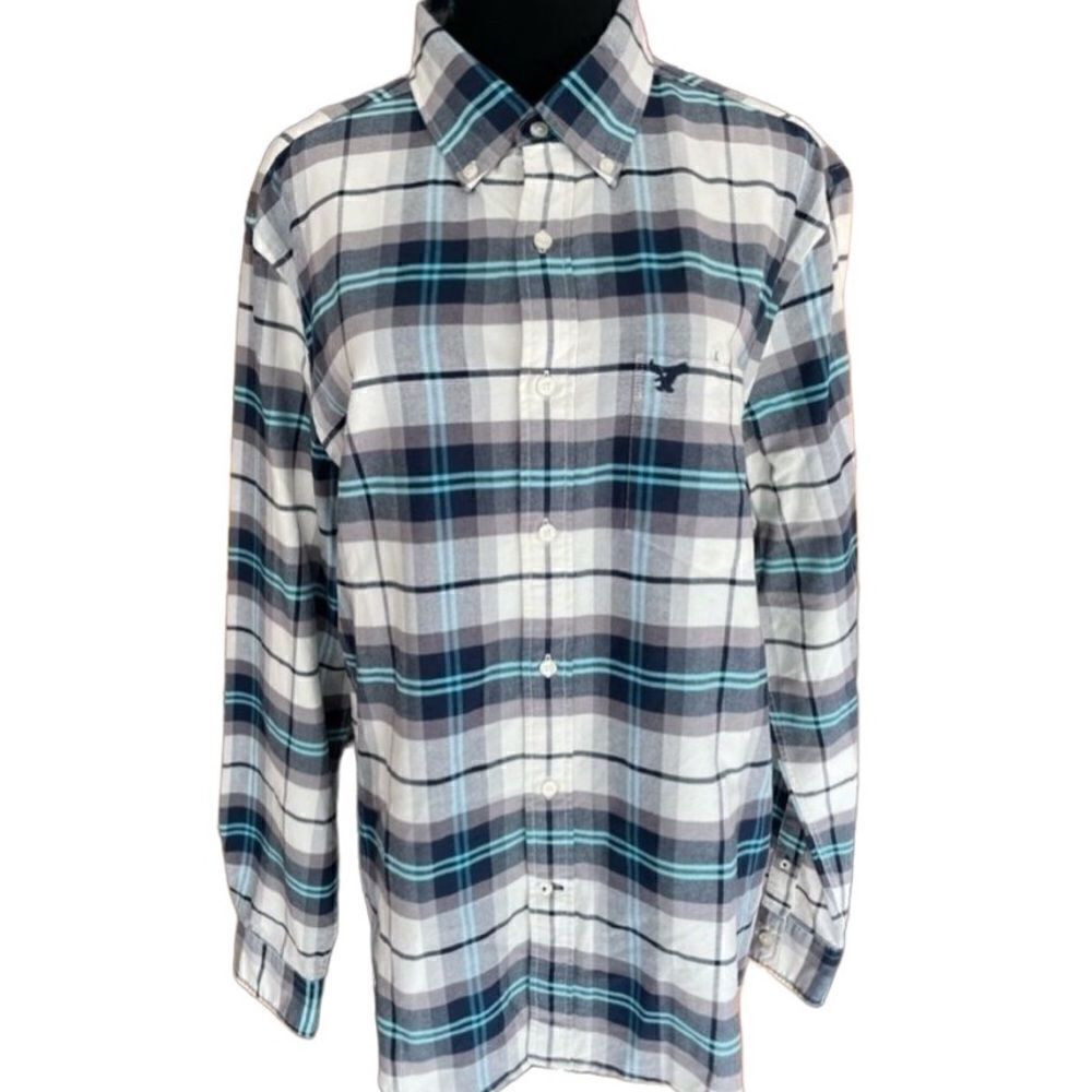 NEW without tags American Eagle 🦅 Classic Fit plaid button down shirt, size L